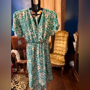 Sienna Sky Green Floral Midi Dress